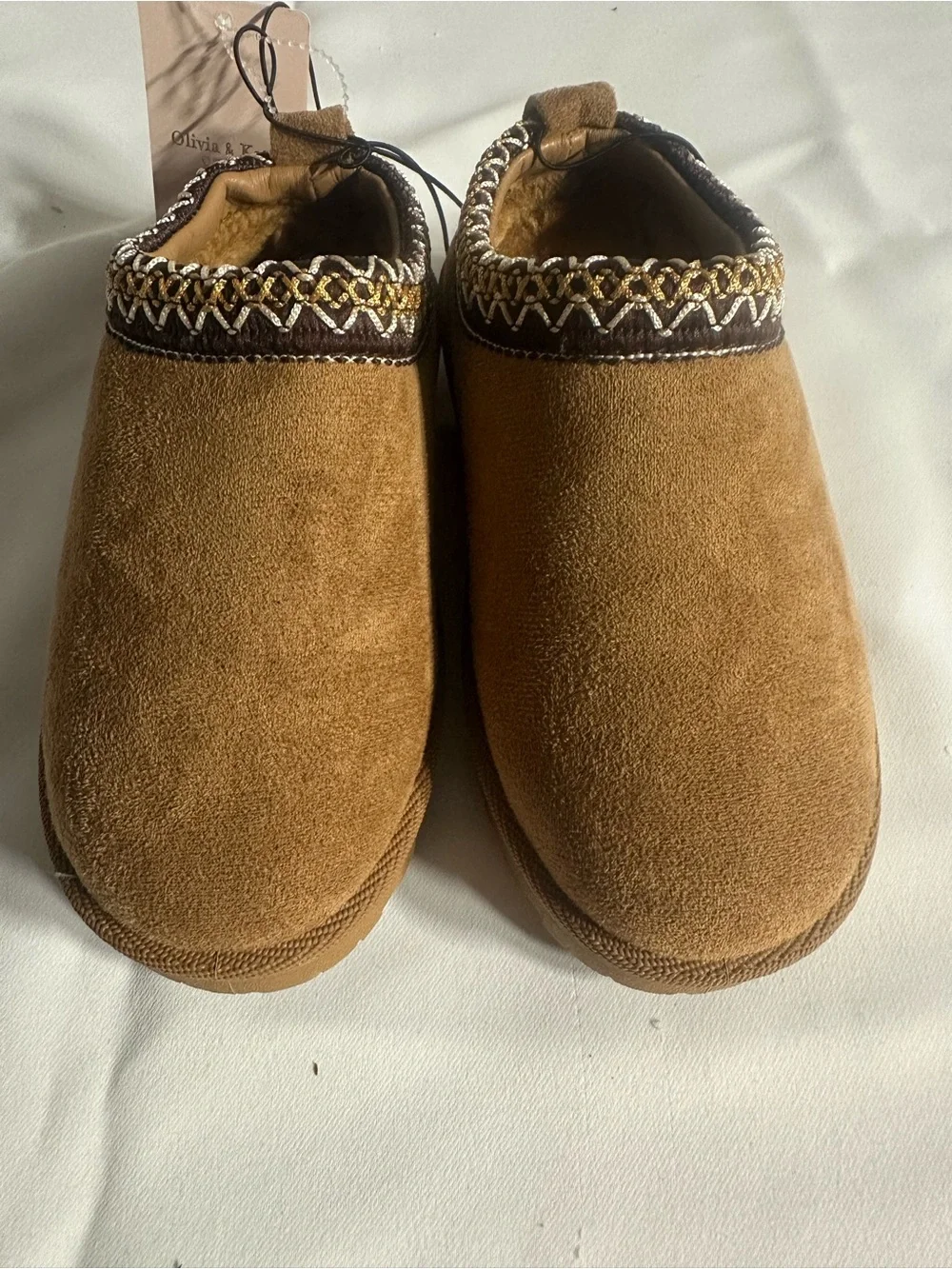 Kids Suede Slip-On Shoes in Chestnut Brown